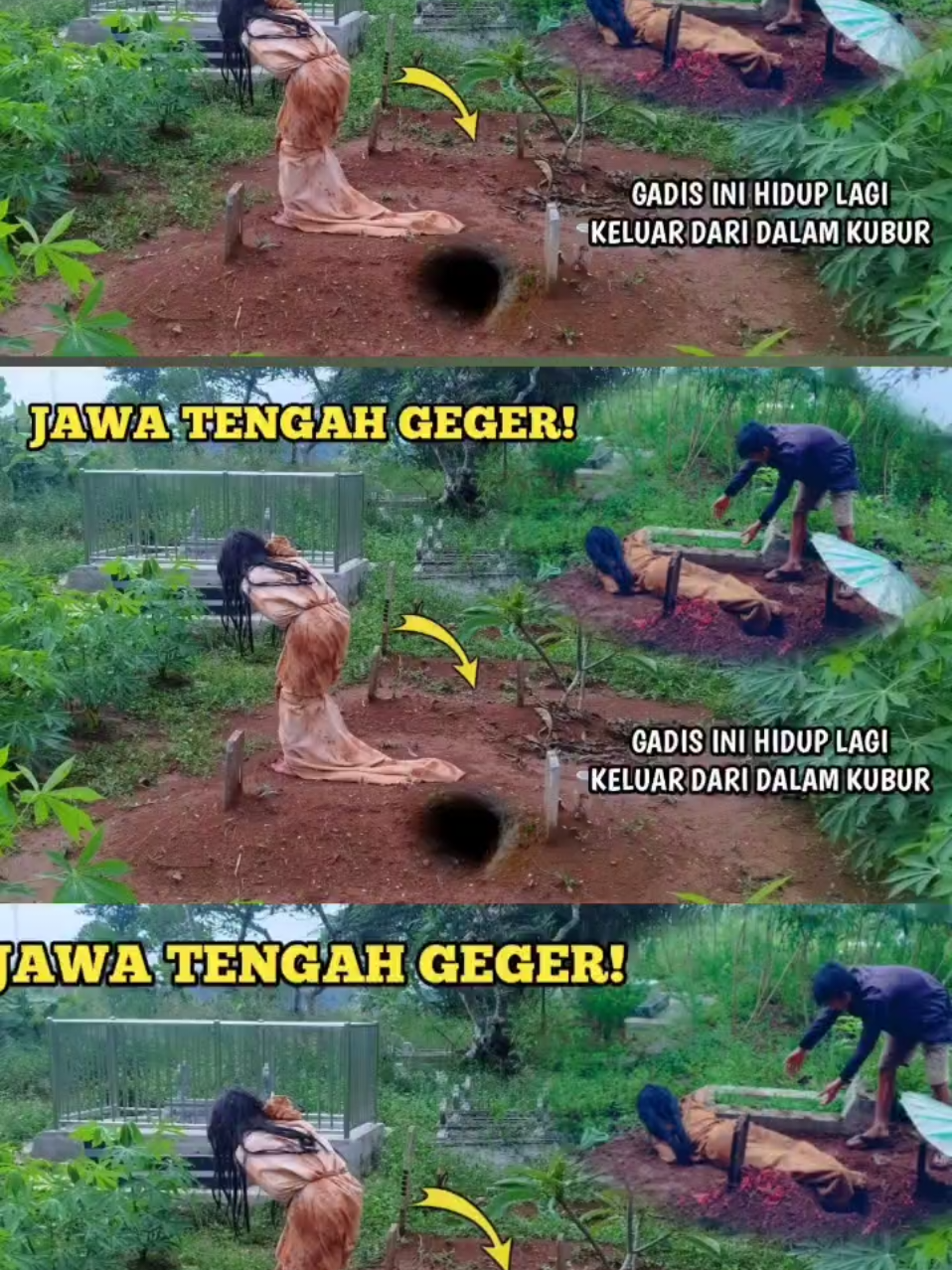 Gadis ini Hidup Kembali Keluar dari Dalam Kubur #viralvideo #viral #fyp 