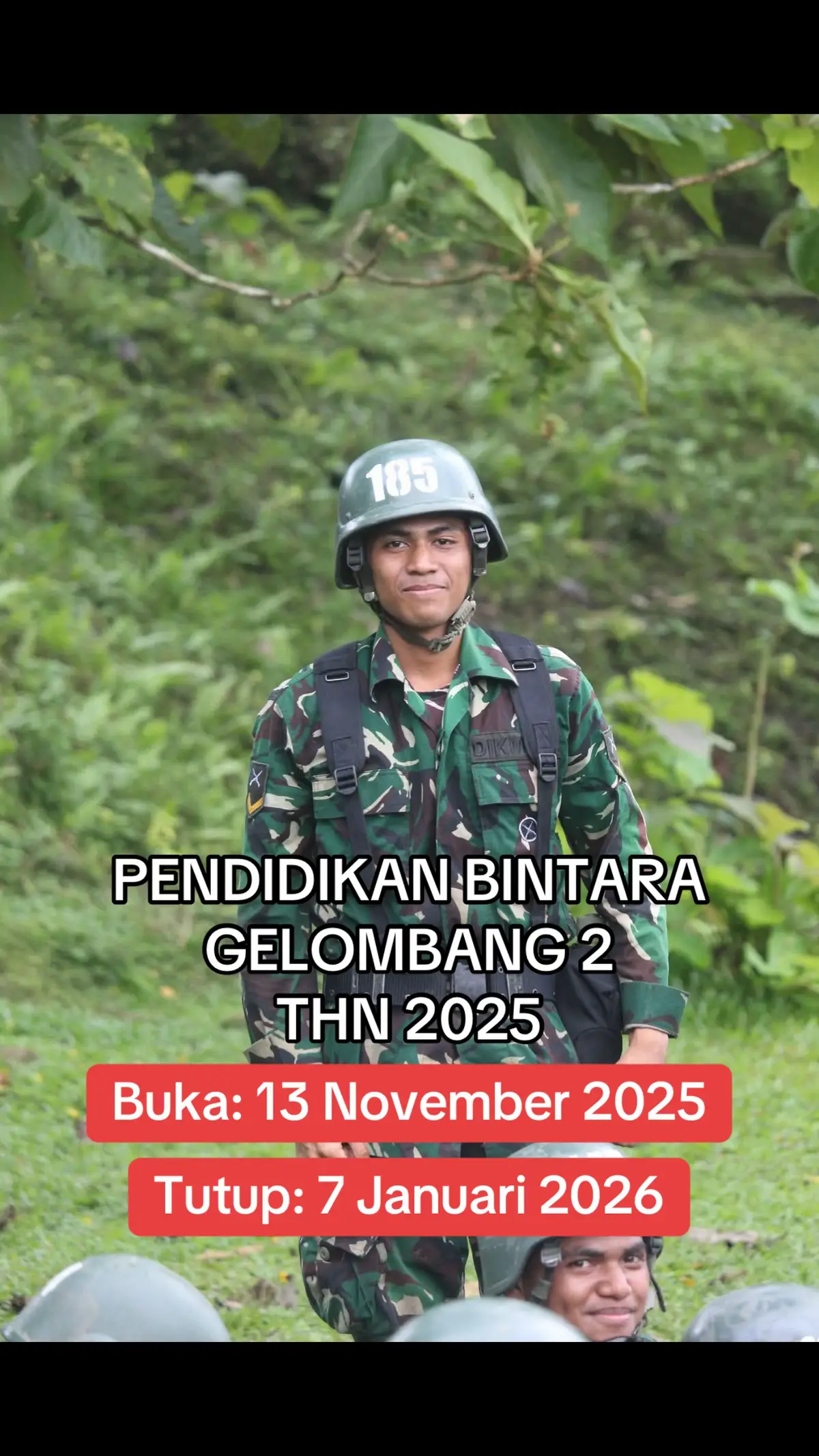 Bintara Gelombang 2 thn 2025 #abdinegara #rekrutmentni #army #infoseleksitni #bintaratniad 