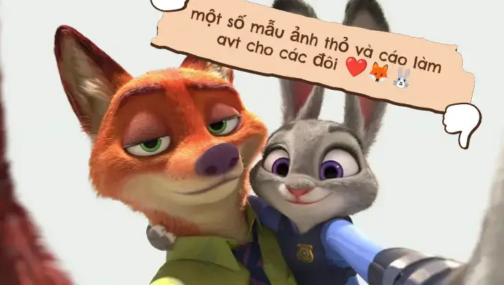 Ảnh avt cáo và thỏ đây nha mọi người ơi ( avt tình yêu mập mờ ^^ )#avatarcouple #hottrend #xuhuong #zootopia2