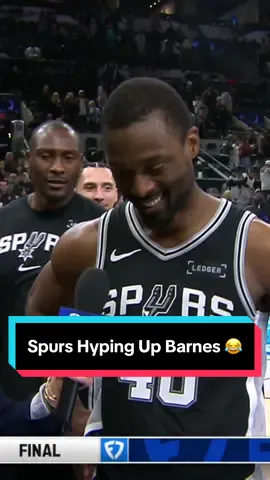 Gotta love the energy here 😂 #NBA #Basketball #Spurs #HarrisonBarnes