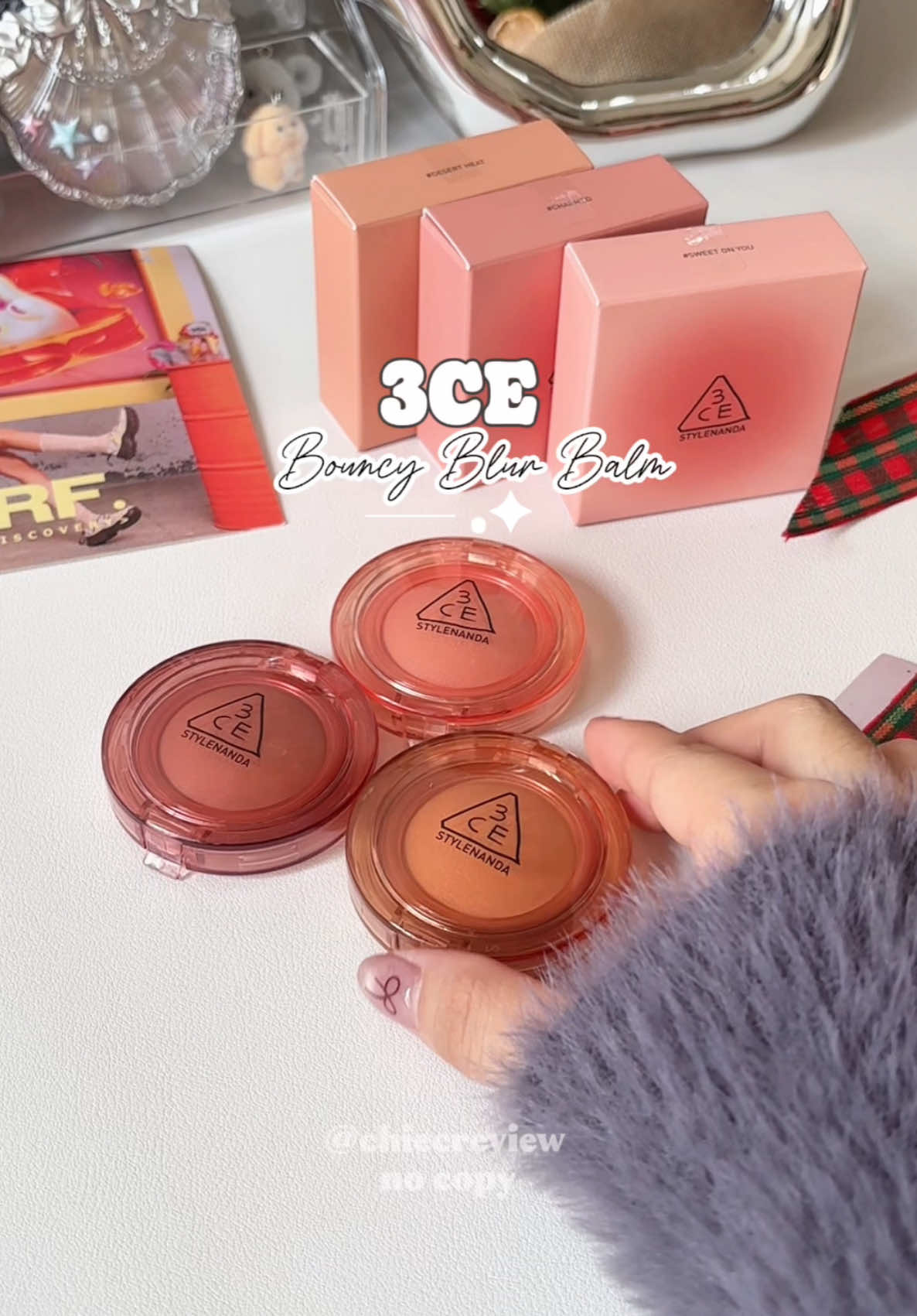 Má hồng dạng thạch 3CE check !! 🎀#bouncyblurbalm #3andChịEm #HợpTácCùng3CE