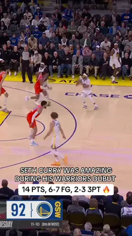Seth had the Chase Center ROCKING 😤 #basketball #warriors #sethcurry #okcthunder 