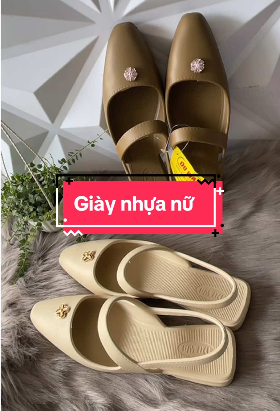Giày nhựa nữ nhẹ mang êm chân thoải mái #dep #giaynhua #nữ #thoitrangnu #giaybupbe 