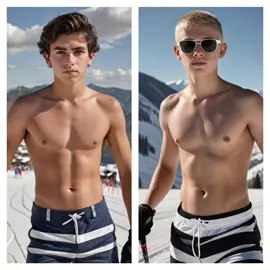 paradise - on the ski slopes #paradise #skislopes #twoguys #winterfun #skifun 