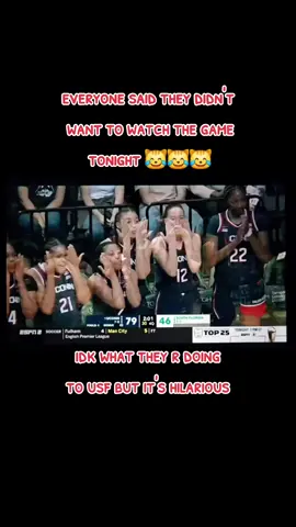 azzi fudd sarah strong kk around #uconn wbb vs #usf #uconnhuskies im assuming they are doing the fish face because its Florida 😹😹😹 #azzifudd #sarahstrong #kkarnold @UConn Women’s Basketball 