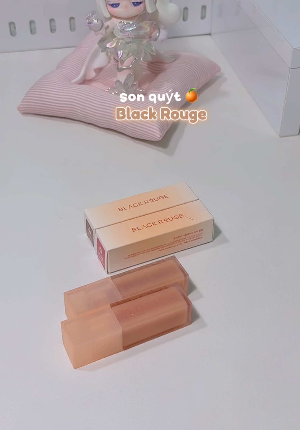 blackrouge sweet tangerine 🍊#blackrouge #doublelayerver4 #sonvelvet #sonli #makeup 