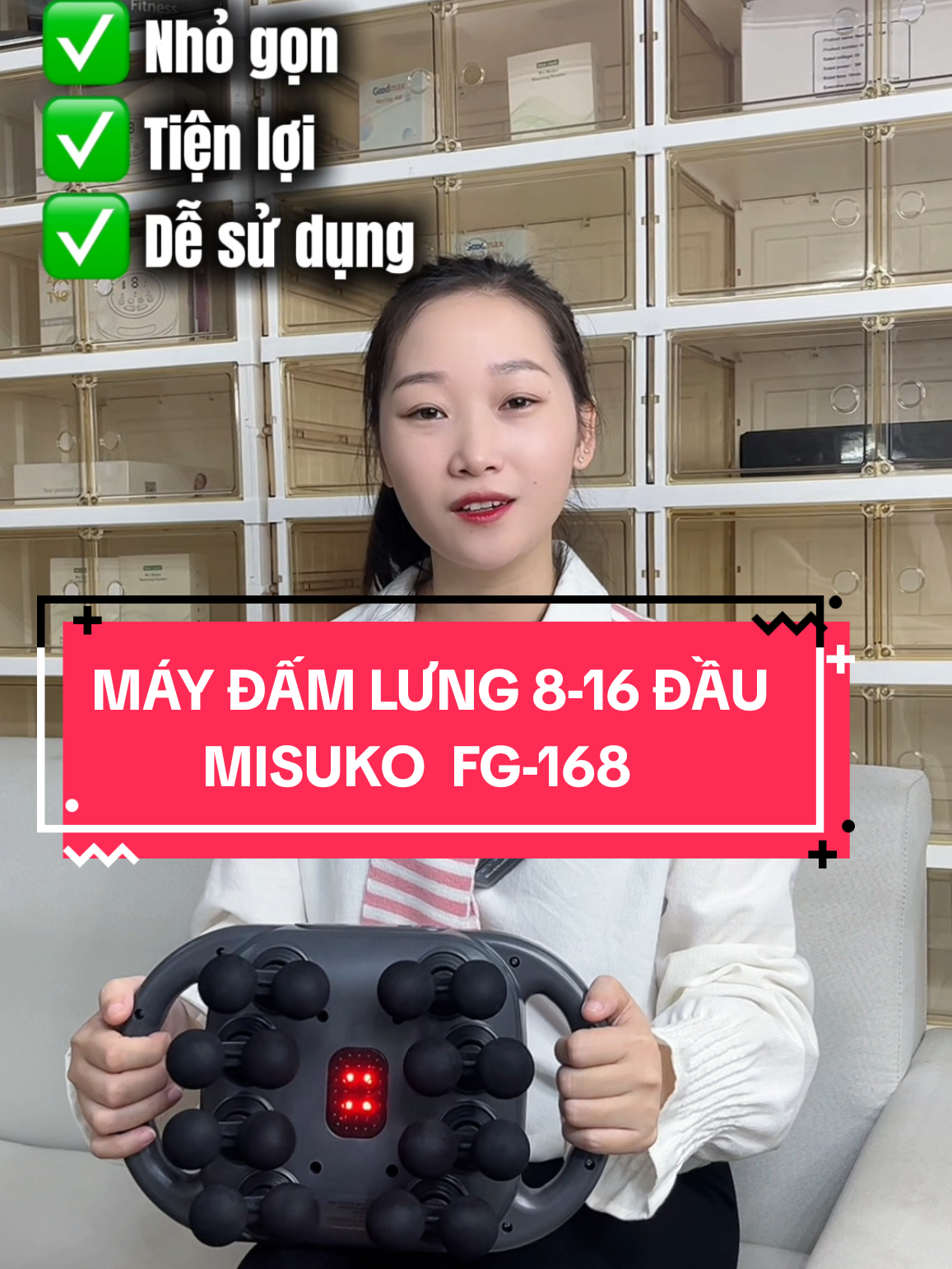 MÁY ĐẤM LƯNG, MASSAGE TOÀN THÂN CAO CẤP MISUKO FG-168, ĐỘNG CƠ MẠNH MẼ, NHIỀU CHẾ ĐỘ KHÁC NHAU, PIN SẠC DUNG LƯỢNG LƯỢNG LỚN. MỘT SẢN PHẨM CHẤT LƯỢNG TỪ THƯƠNG HIỆU MISUKO VN. #misuko #smartshop1989 #maymassage #maydamlung #maydamlungcamtay 