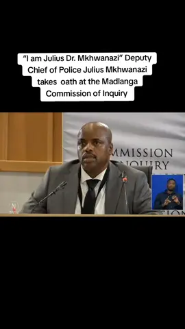 “I am Julius Dr. Mkhwanazi” Deputy Chief of Police Julius Mkhwanazi takes  oath at the Madlanga Commission of Inquiry #SouthAfrica #news #newslivesa #juliusmkhwanazi #newsstories 