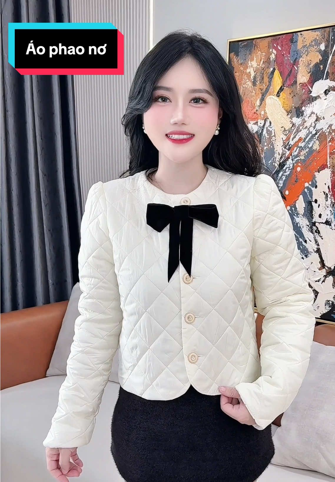 Áo phao nơ xinh #aophaonoxinh #aophaonu #aoxinhthudong #doxinhmoingay #myoutfit 