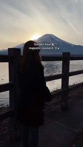 Just like the sun setting behind Fuji, some moments—and some promises—last forever.✨🌻 Stroll around kawaguchiko to find the best sunset view 🌅 of Mt. Fuji🗻with my BUC Family.🫶