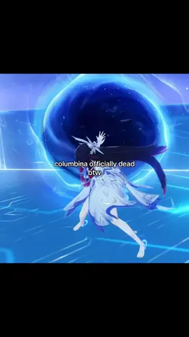 She’s not dead btw, I understood it wrong. Shes just outside of teyvat (?) #columbina #spoiler #fatui #dottore #GenshinImpact 