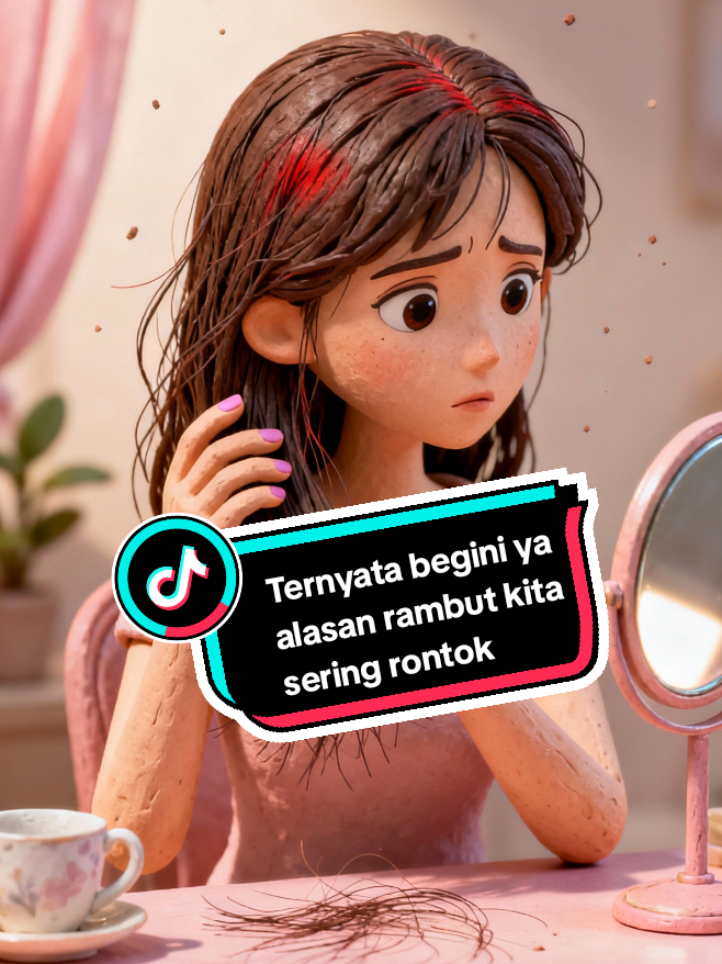 Tau ga rambut rontok tuh penyebab nya gini loh terus gimana ya cara ngatasinnya 🤔🤔 #faktaunik #claymotion #ehtauga 