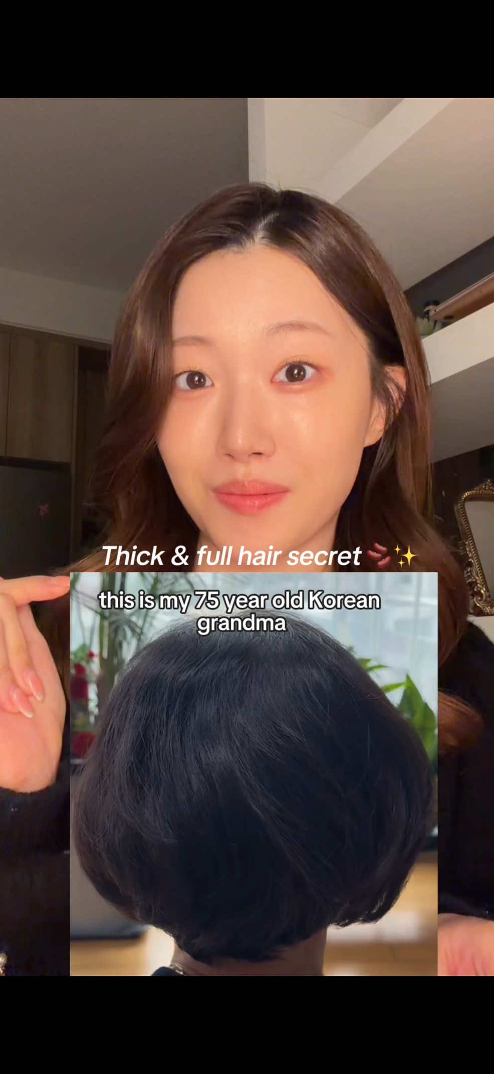 My 75 y.o. Korean grandma’s thick & full hair secret  The powder I bought is linked in my amzn storefront! . . . #kbeauty #hairloss #hairtips 
