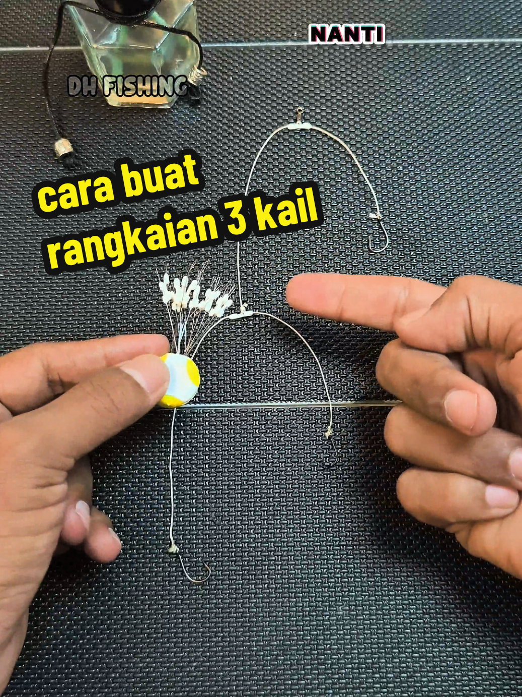 Membalas @sandi36484 cara pasang dan buat 3 rangkaian pancing #tutorial #rangkaianpancing #alatpancing #creatorsearchinsight #mancing 