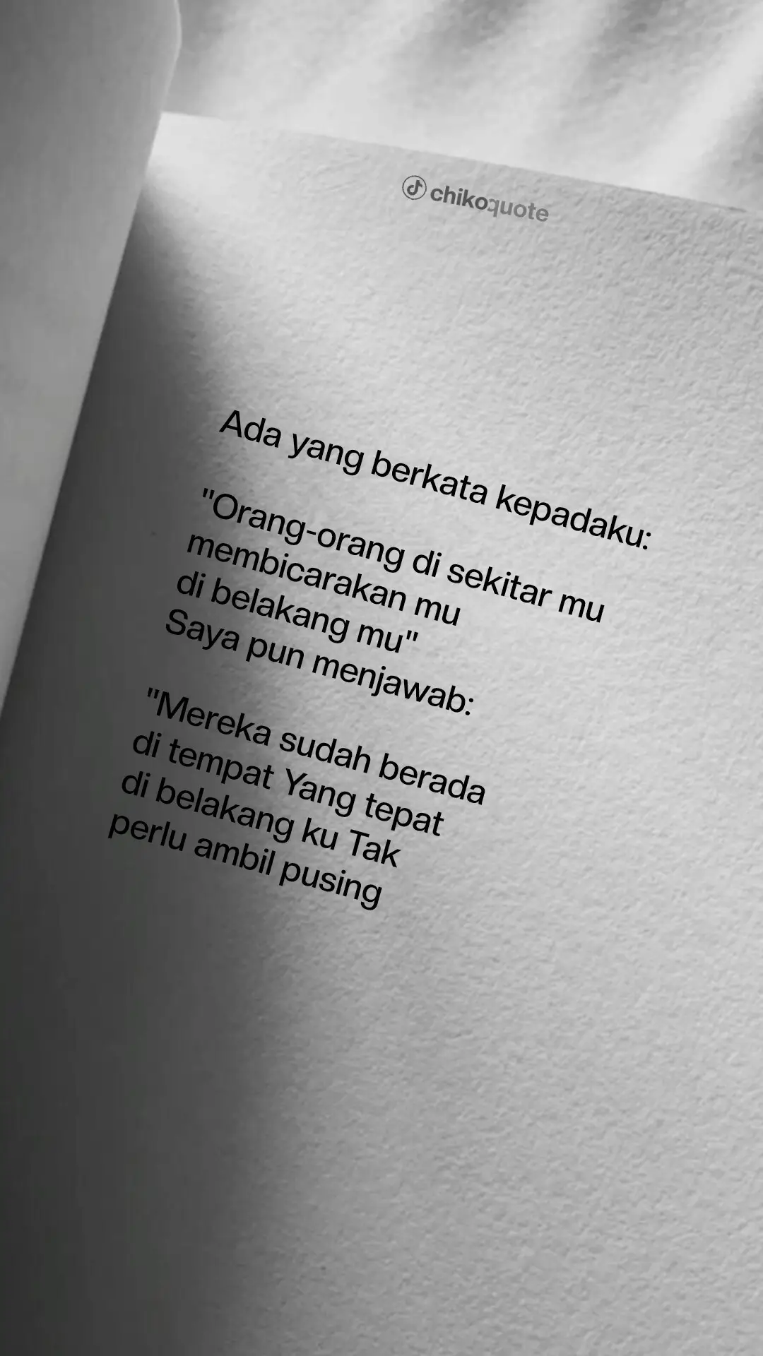 tidak perlu ambil pusing 