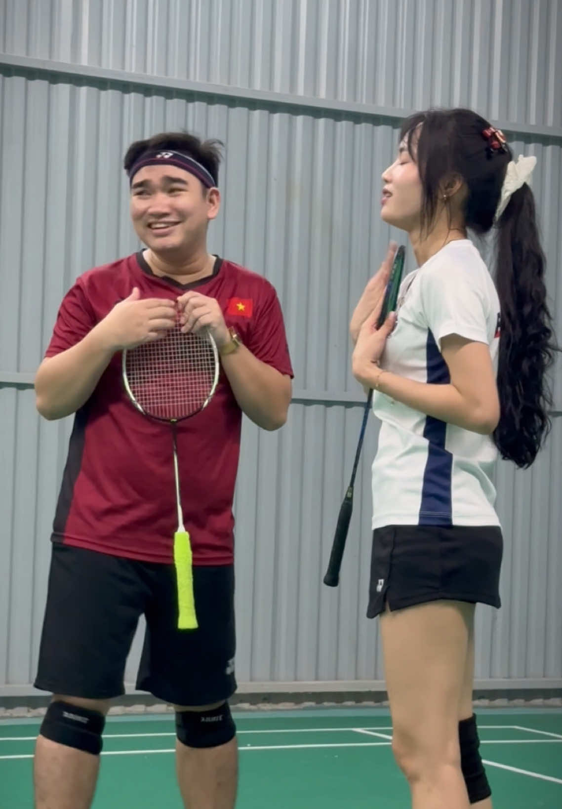 Ác mộng thôi, ác mộng thôi 🥹 #checkin #badminton #caulong #funny 
