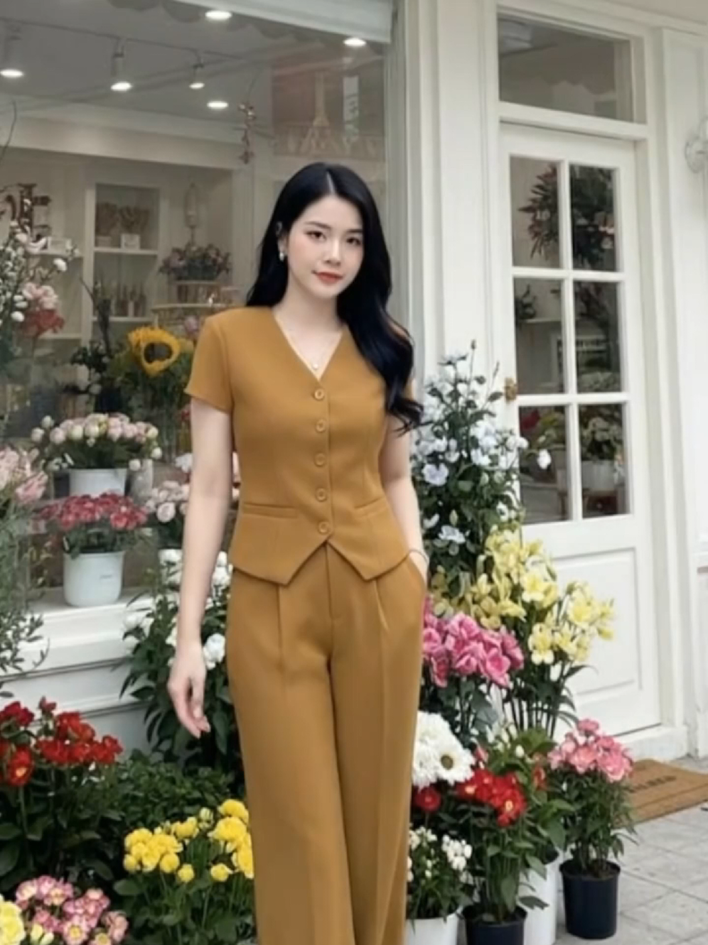 ️Sét bộ Nữ Quần Suông dài cotton lạnh xinh #dobonu #doboxinh 