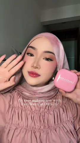 no filter needed when G2G Two Way Cake smooths everything softly. #compactpowder #g2gtwowaycake #g2gmy #CapCut 