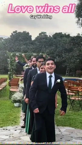 Love Wins Every Time 🌈💕#GayWedding#LoveIsLove#LGBTQ#Marriage#twogrooms 