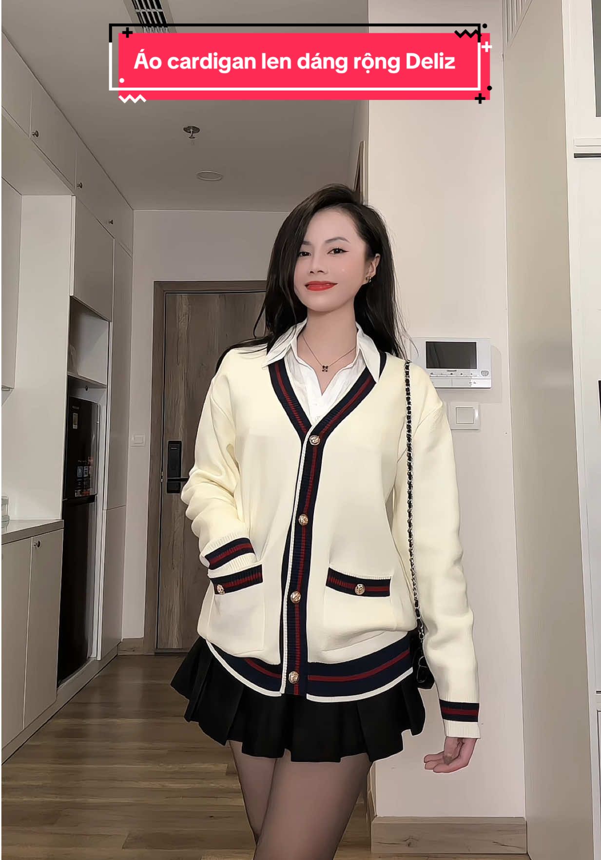 Áo cardigan len xinh #deliz #aocardiganlen #aocardigan #aolennu #thoitrangnu 