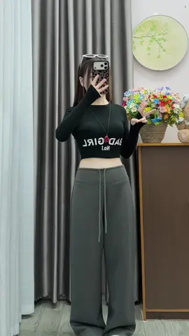 Quần nỉ ống rộng nữ #quanni #quanongrong #thoitrangnu #xuhuong #review 