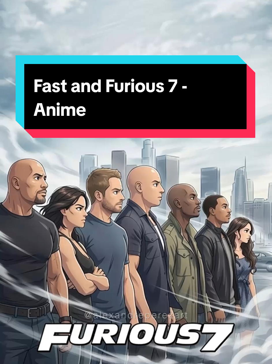 A tribute to speed, family, and eternity — Fast & Furious 7 in anime #fastandfurious7 #fastandfurious #anime #paulwalker 