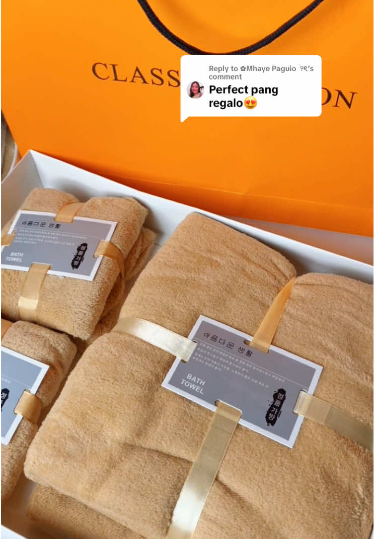 Replying to @✿Mhaye Paguio ۫ ꣑ৎ  another gift idea this coming Christmas 😍  #giftset #towelset #christmasgiftideas #giftideas 