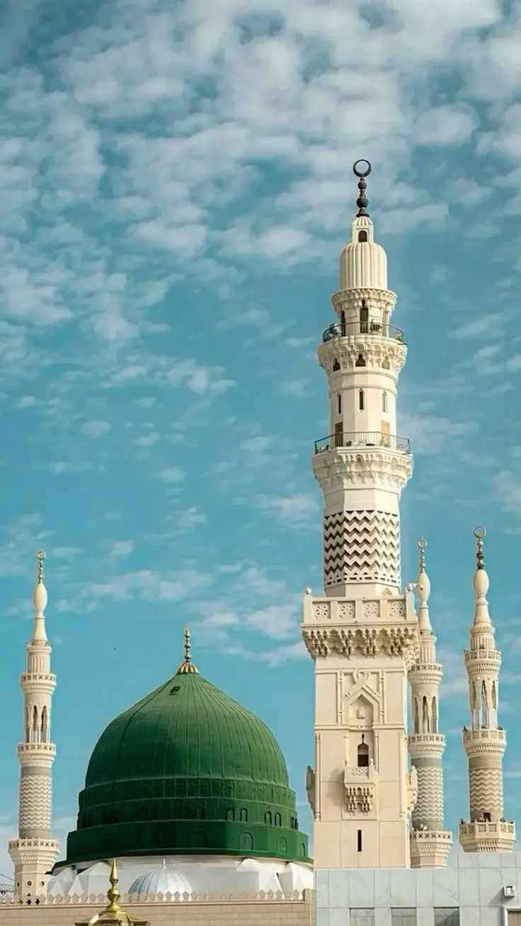 madinah munawra Madinah, the City of the Prophet, shines bright A beacon of faith, where Islam's history takes flight The Masjid an-Nabawi, a mosque of grandeur and might Where the Prophet Muhammad's tomb is a sacred sight The city's streets are lined with date palms, green and tall A tranquil oasis, where faith and peace enthrall Madinah's rich history and heritage are palpable and real Madinah's rich history and heritage are palpable and real A place where Muslims from all over the world come to feel #unfreezemyacount #foryou #foryoupage #dontunderreviewmyvideo 