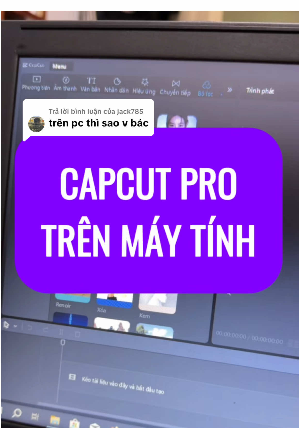 Capcut pro trên máy tính cho anh em nào cần nha… #vuakhaosat #capcut #congnghe #meohay 