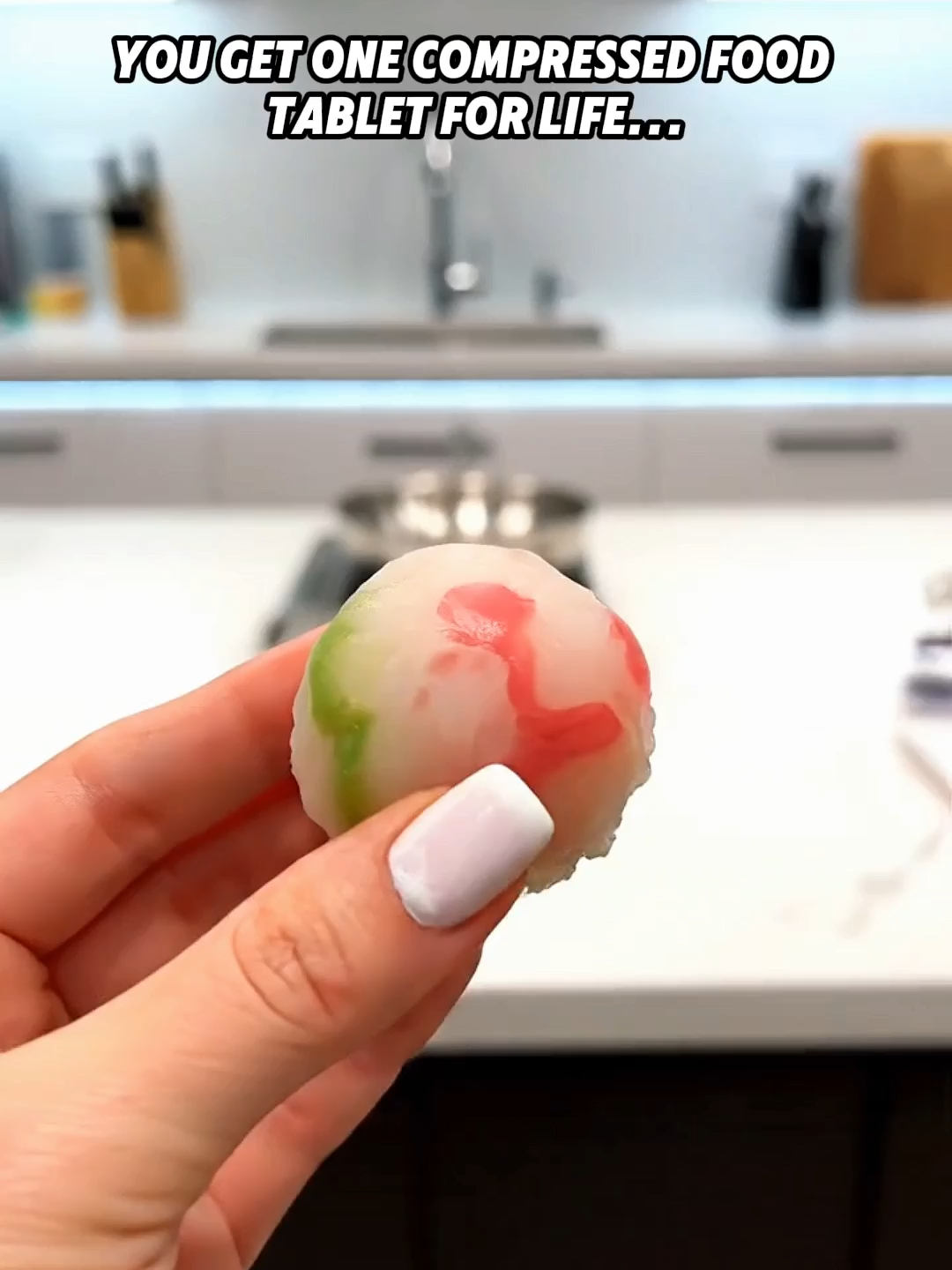 Which compressed food tablet do you choose? #ai #aiartcommunity #aiart #asmr #oddlysatisfying