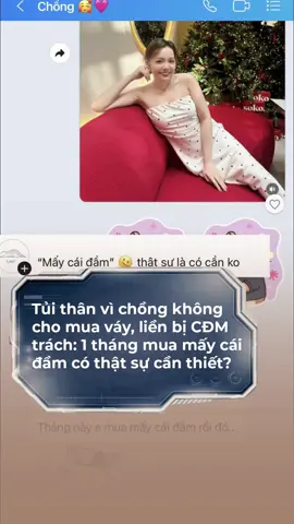 Tủi thân vì chồng không mua váy, liền bị CĐM trách!  #tiktokgiaitri #drama #saudrama #vochong #vayxinh