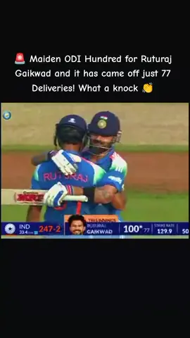 🚨 Maiden ODI Hundred for Ruturaj Gaikwad and it has came off just 77 Deliveries! What a knock 👏##BiratnagarKings #fafduplessis #NPLSeason2 