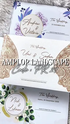 Motif ornamental gold yang anggun dipadukan warna soft  amplop ini kasih kesan mewah sejak pertama kali dibuka ✨ Code : PR 29 #UndanganEksklusif #UndanganPernikahan #WeddingInspiration #weddinginvitation