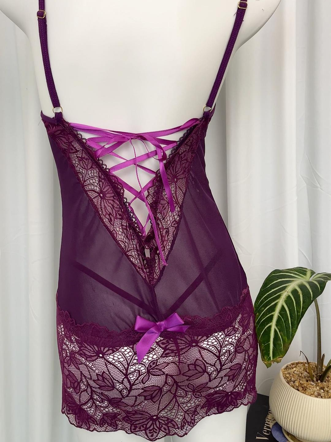 Purple lace dreams! 💜✨ This delicate set whispers elegant charm. Sweet sleep in beautiful style! 🌙 #blissnightwear #sexyonesize #sleepdress #pajamajam #strawberries #fyppppppppppppppppppppppp #mega #red #fashion #sexysolution #black  #trend #hot #purple #nightwear #bliss #sale #TikTokShop12BiggerPamasko