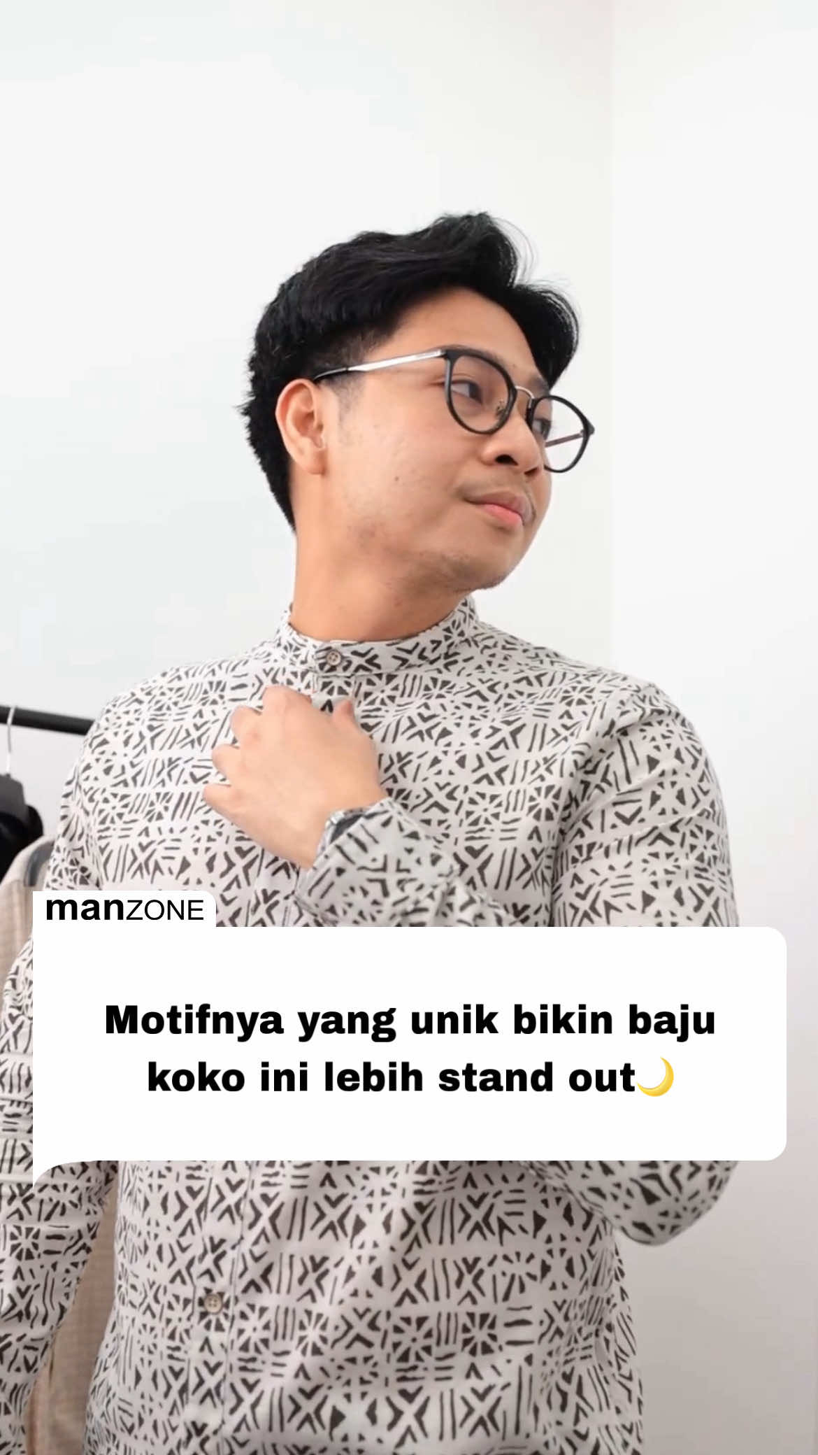 Baju koko ini bikin kamu tampil  lebih stand out untuk hari raya🌙 #manzone #muslimwear #bajukoko #kemejakoko #outfitlebaran 
