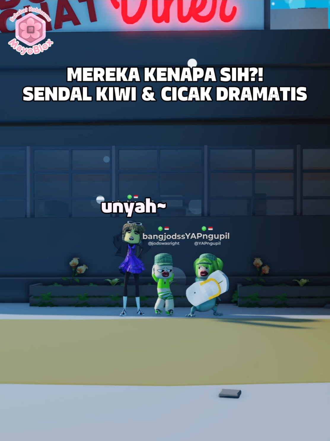 Drama banget padahal cuma sendal loh @kiwiiloki , makasih dah bantu slepet @bangjodss  map : indo chat @indochatroblox  #roblox #robloxfyp #robloxedit #robloxindonesia 