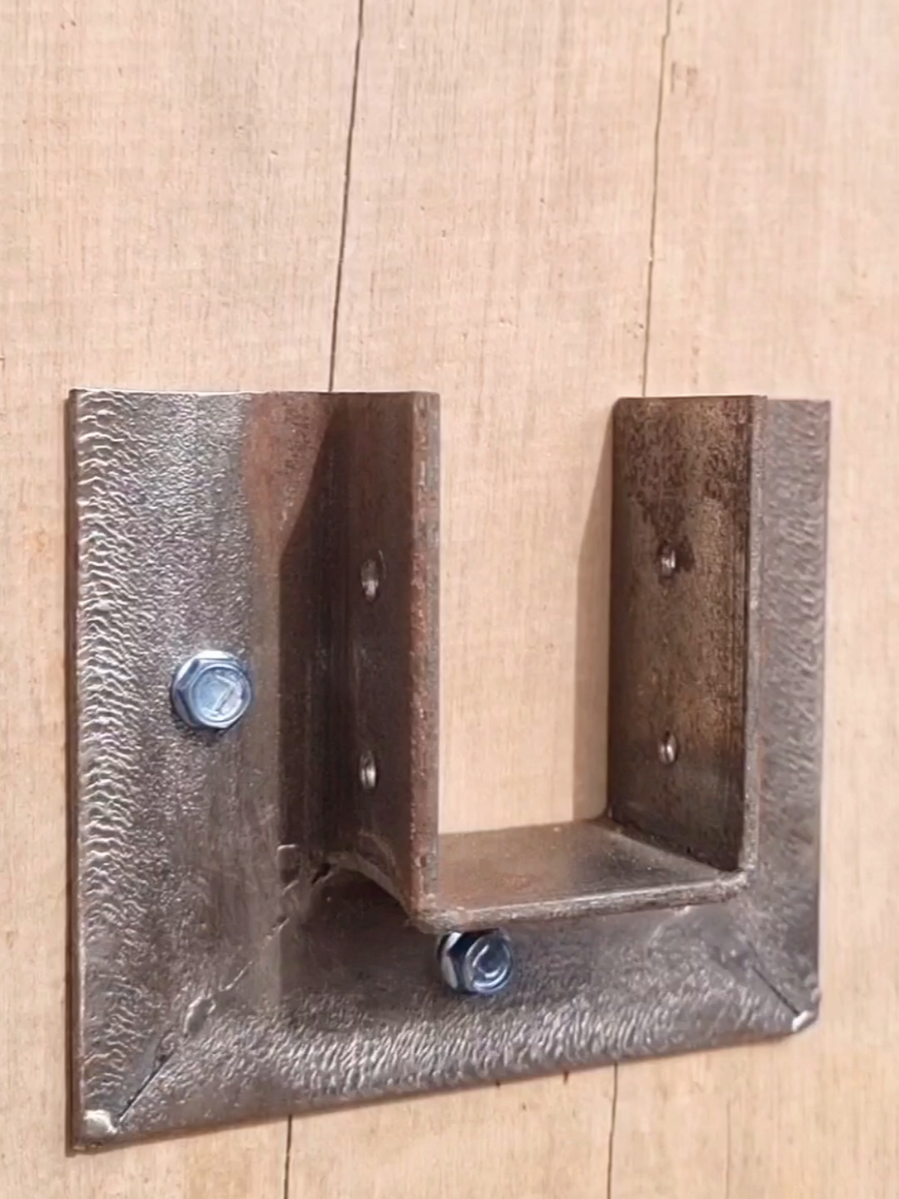 how to attach thin iron rods to strong wooden walls #creative #welder #DIY #ideas 
