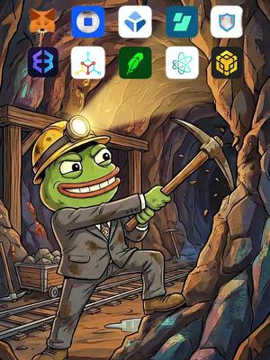 Wanna mine? Follow the frog miner—each strike brings a small drop