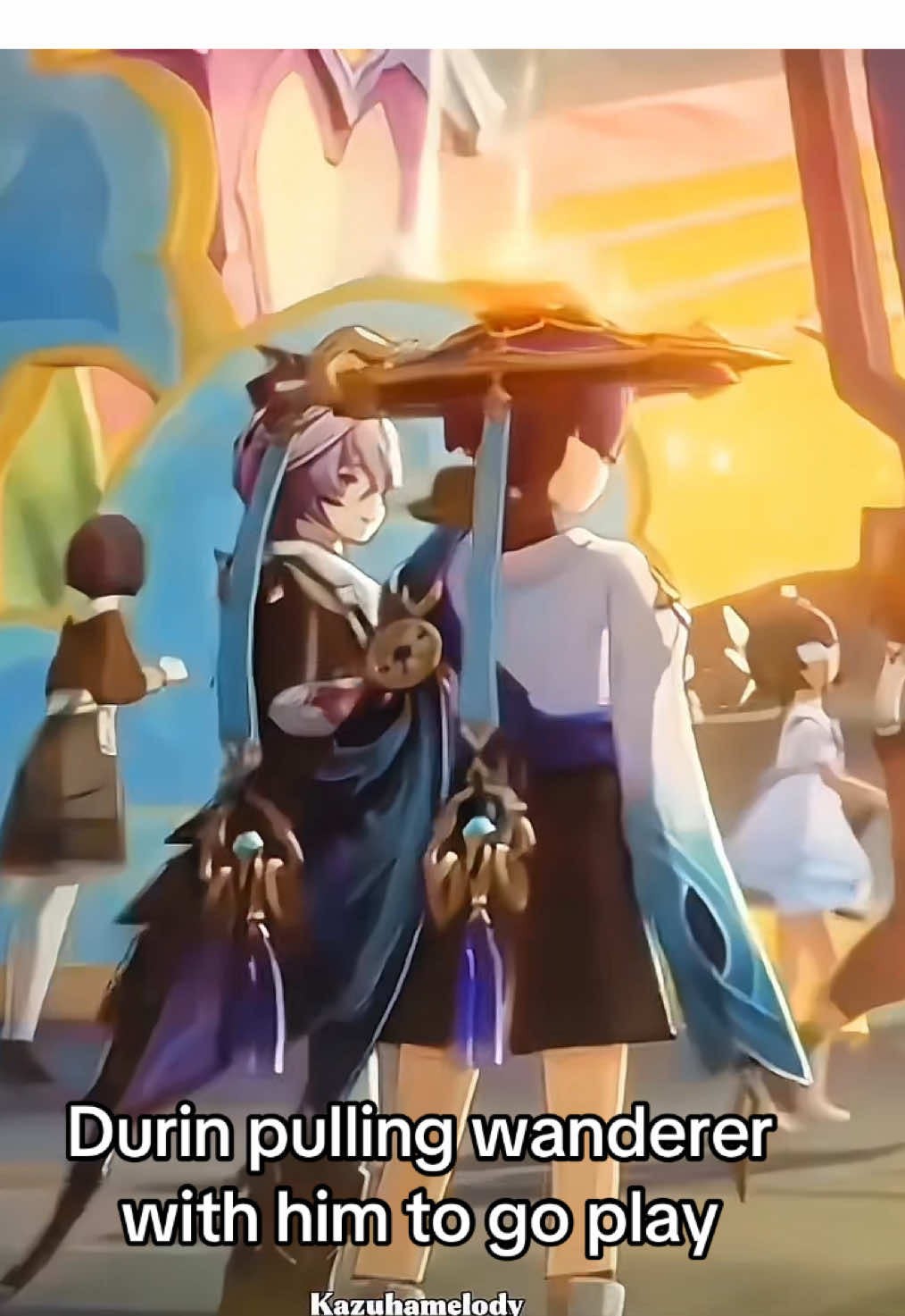 What if i cry do they want me to cry ? They r sooo cuuute its like a kid inviting his big tsundere big brother …. #GenshinImpact #Durin #wanderer #Nodkrai #fyp 