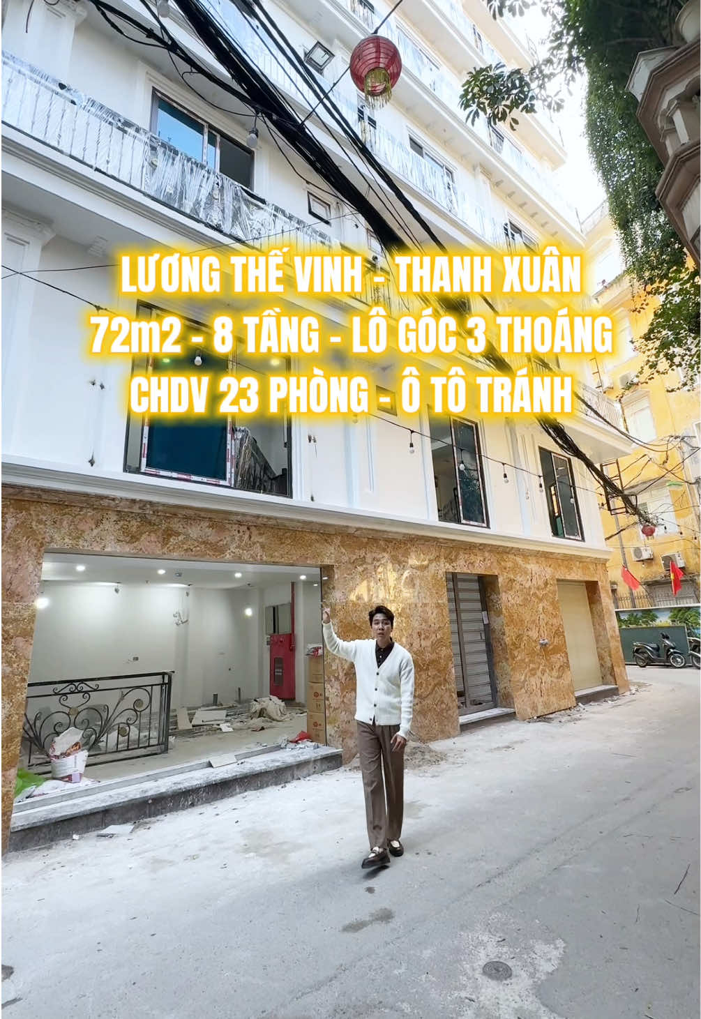 Lương Thế Vinh - Thanh Xuân - 72m2 - 8 tầng - lô góc 3 thoáng - ô tô tránh - 23 phòng #batdongsan #hungnguyenland 