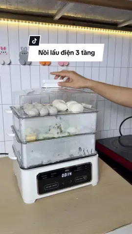 Nồi lẩu hơi đa năng 3 tầng  #xuhuong #noilaudien #noilauhoigilux #gilux 