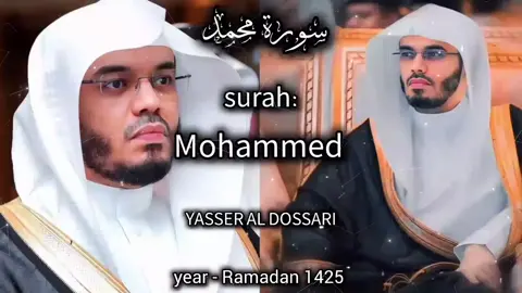 سورة محمد كاملة خشوع وبكاء مع قارئ لن يكرره التاريخ فضيلة الشيخ الدكتور ياسر بن راشد الدوسري #ياسر_الدوسري #تلاوة_خاشعة #قران_كريم #اكتب_شيء_تؤجر_عليه🌿🕊 #سورة_محمد 