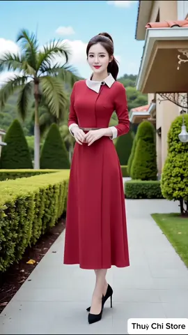 Váy thiết kế dáng xoè tặng kèm đai. #vayxinh #thoitrangnu #xuhuong #viral #thinhhanh 