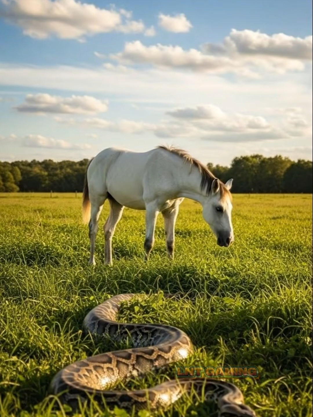 FAITH IN HUMANITY RESTORED! Kind woman saves a foal attacked by giant python#rescue #wildlife #trend
