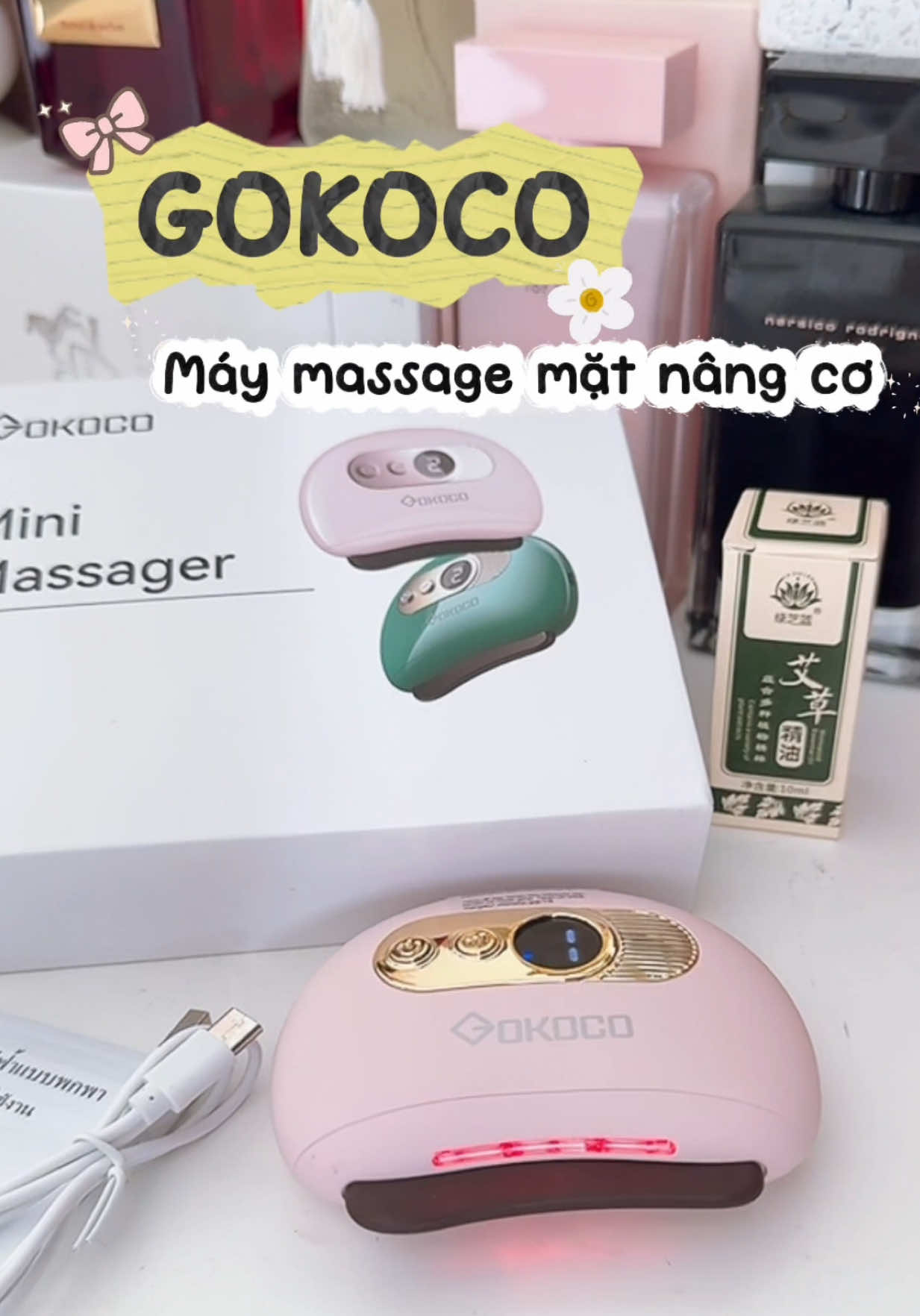 Máy massage mặt Gokoco nâng cơ, săn chắc, nên sắm chăm da đón Tết mấy bà ơi. Giá chỉ bằng vài cốc trà sữa HSSV mà xịn lắm✨🌿@GOKOCO.STORE #maymassagemat #gokoco #massagemat #maynangcomat #chamsocdamatmoingay