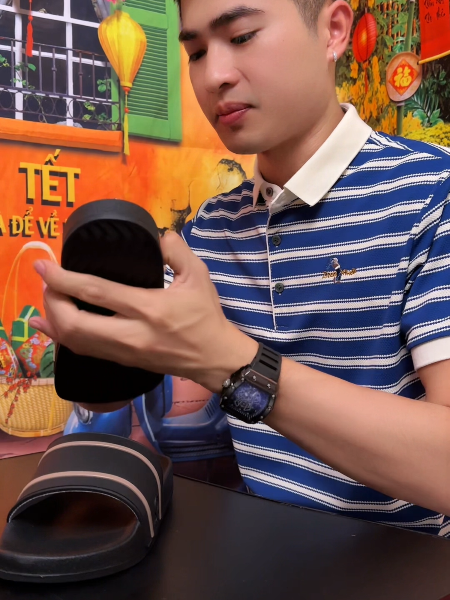 📷 [HILONO] Dép quai ngang unisex HL05 chất liệu đế IP thiết kế thời trang hiện đại sang trọn, đế cao 3cmCửa hàng của bạn