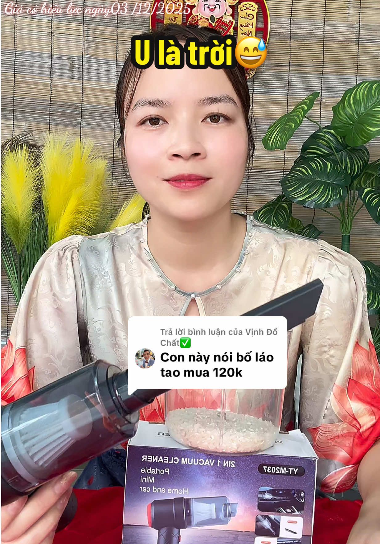 Trả lời @Vịnh Đồ Chất✅ Máy hút bụi cầm tay chỉ dưới 60 cành #mayhutbui #mayhutbuicamtay #mayhutbuikhongday #giadungtienich ##vanvuive6262  @Vân Vui Vẻ 6262✅ 