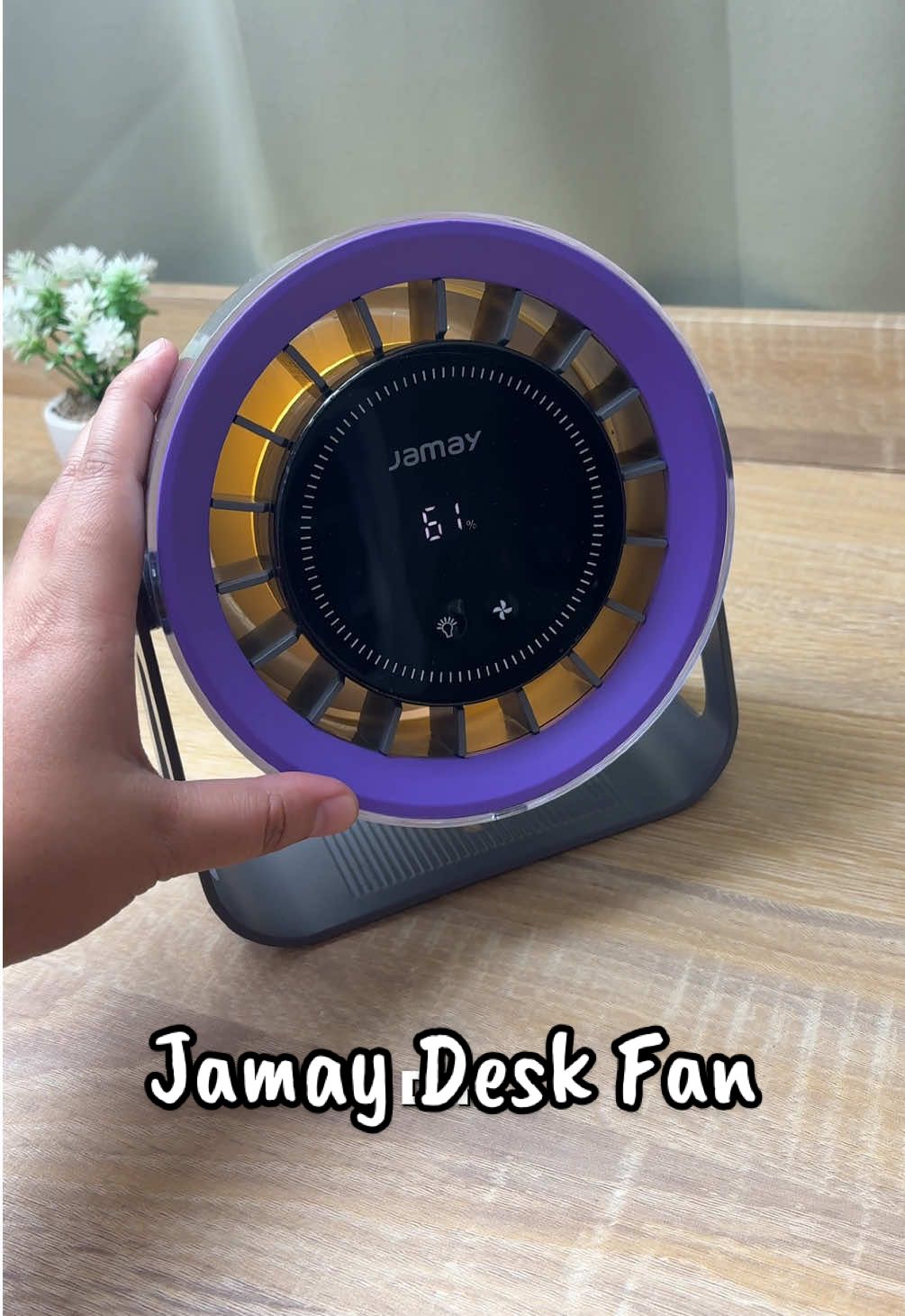 Pwedeng dask fan at pwedeng wal fan din to! Jamay Desk Fan super versatile  #deskfan #minifan #tablefan #jamay #desktopfan 