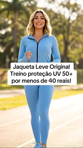 Jaqueta Leve Original Treino proteção UV 50+ #modafitness #jaquetaprotecaouv  #tiktokshopbr 