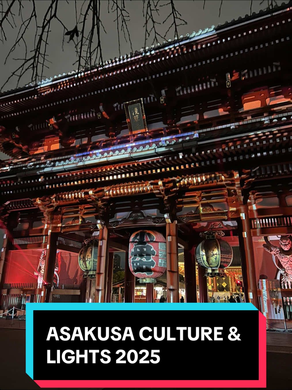 今日から5日間限定でスタートした「ASAKUSA CULTURE & LIGHTS 2025」。 浅草寺1400年の歴史・文化をモチーフにした壮麗なプロジェクションマッピング。 約6分間のコンテンツを約3分間のインターミッションをはさんで連続投影されていて、見たことがない浅草寺を体験できる貴重な機会でした。